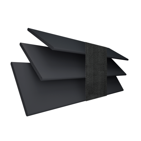 Abyss Faux Wood with Jet Tape Wood Venetian Blinds 3 Slats