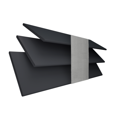 Abyss Faux Wood with Lunar Tape Wood Venetian Blinds 3 Slats