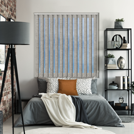 Ami Steel Grey Replacement Vertical Blind Slats Open