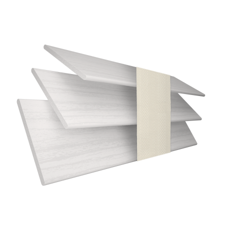 Arctic Oak Wood Grain Faux Wood with Vanilla Tape Wood Venetian Blinds 3 Slats