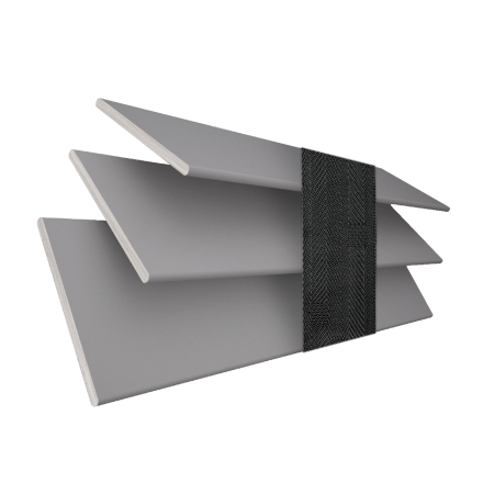 Ash with Jet Tape Wood Venetian Blinds 3 Slats