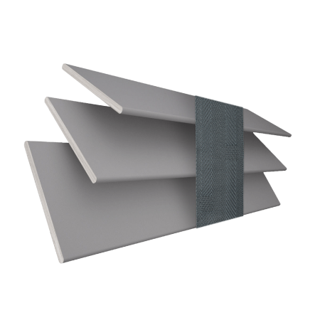 Ash with Slate Tape Wood Venetian Blinds 3 Slats