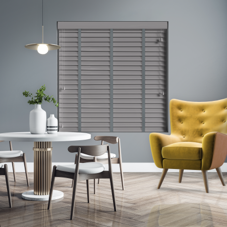 Ash with Slate Tape Wood Venetian Blinds