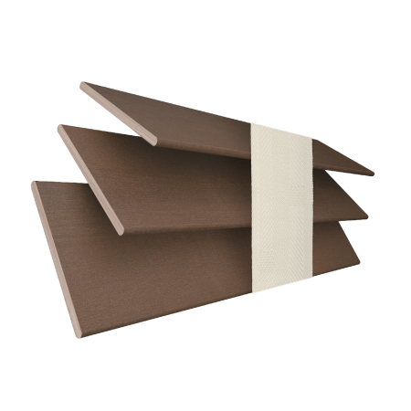 Auburn with Vanilla Tape Wood Venetian Blinds 3 Slats