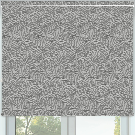 Aura Charcoal Blackout No Drill Roller Blinds Frame