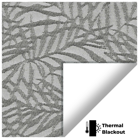 Aura Charcoal Blackout No Drill Roller Blinds Hardware