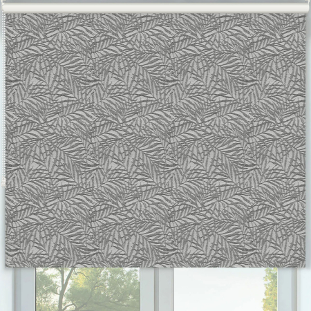 Aura Charcoal Blackout Roller Blinds Frame