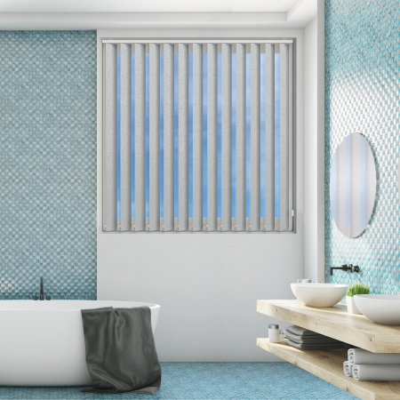 Ava Hint of Blue Replacement Vertical Blind Slats Open