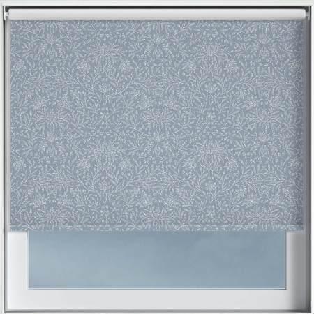 Baroque Blue Cordless Roller Blinds Frame