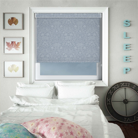 Baroque Blue Pelmet Roller Blinds