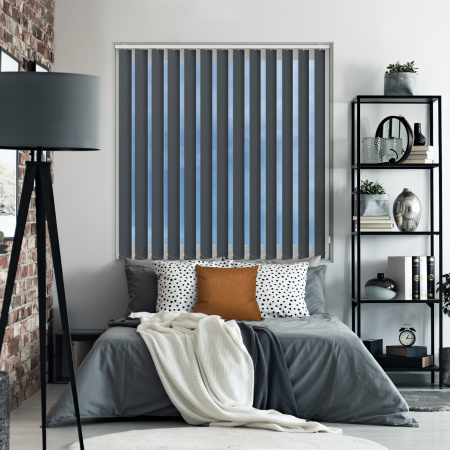 Bedtime Anthracite Replacement Vertical Blind Slats Open