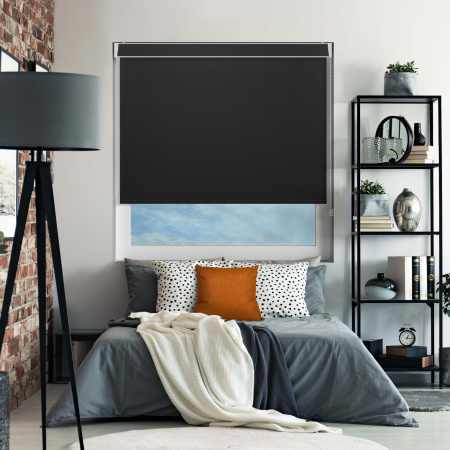 Bedtime Black Pelmet Roller Blinds