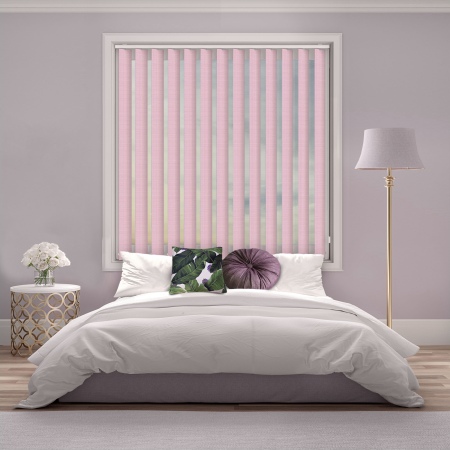 Bedtime Blossom Pink Replacement Vertical Blind Slats Open