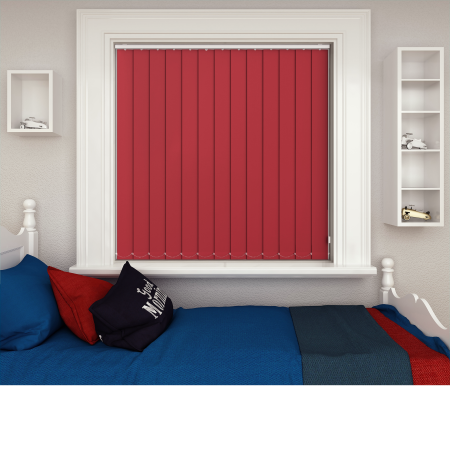 Bedtime Bright Red Vertical Blinds