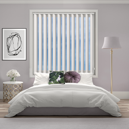 Bedtime Brilliant White Replacement Vertical Blind Slats Open