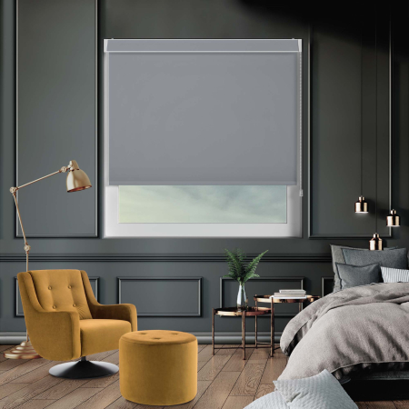 Bedtime Cathedral Grey Pelmet Roller Blinds