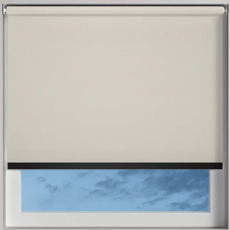 Bedtime Cream Black Bottom Bar Cordless Roller Blinds Frame