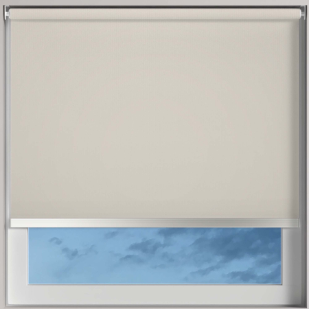 Bedtime Cream Chrome Bottom Bar Cordless Roller Blinds Frame