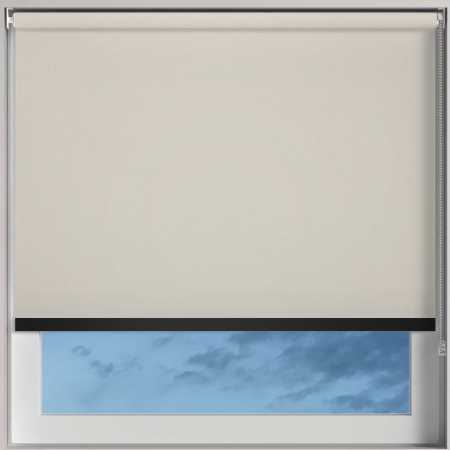 Bedtime Cream Black Bottom Bar Roller Blinds Frame