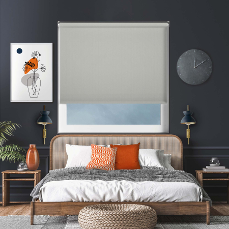 Bedtime Grey Whisper Cordless Roller Blinds