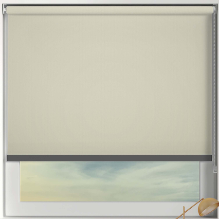 Bedtime Hessian Anthracite Bottom Bar Roller Blinds Frame