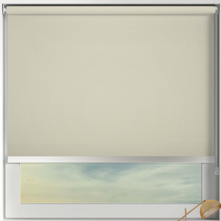 Bedtime Hessian Chrome Bottom Bar Roller Blinds Frame