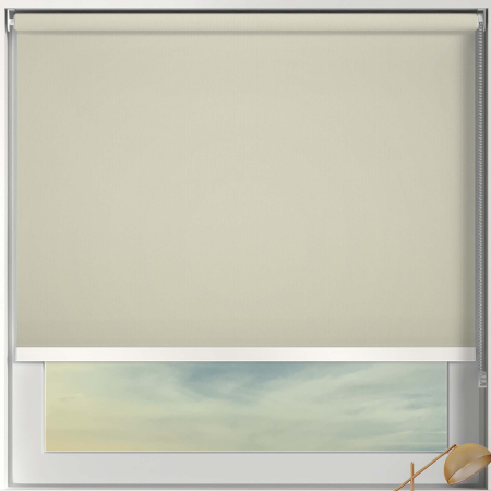 Bedtime Hessian White Bottom Bar Roller Blinds Frame