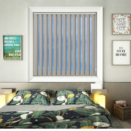 Bedtime Hopsack Vertical Blinds Open
