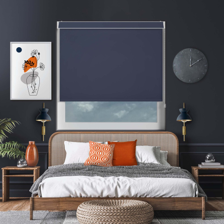 Bedtime Indigo Pelmet Roller Blinds