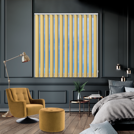 Bedtime Lemon Vertical Blinds Open