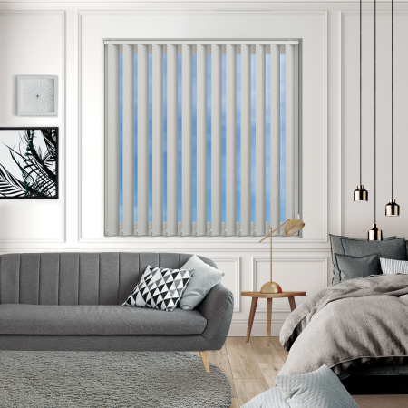 Bedtime Light Grey Replacement Vertical Blind Slats Open