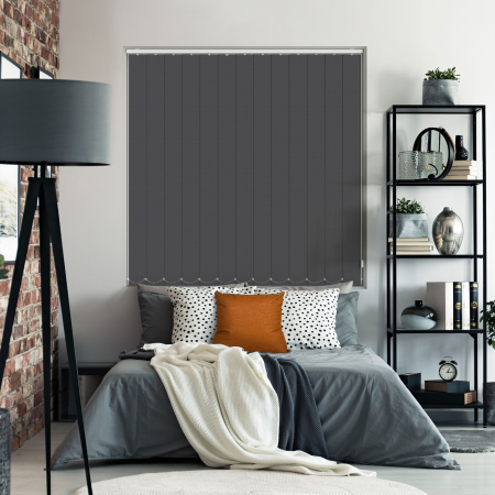 Bedtime Midnight Grey Vertical Blinds
