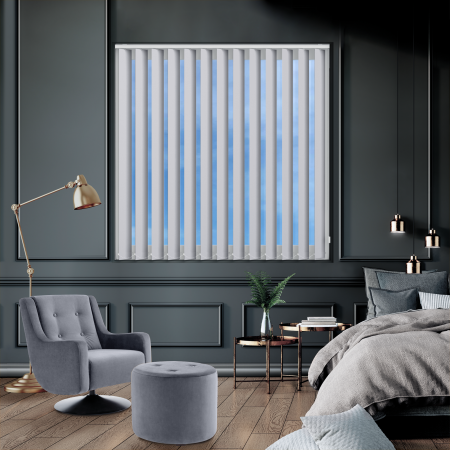 Bedtime Natural Grey Replacement Vertical Blind Slats Open