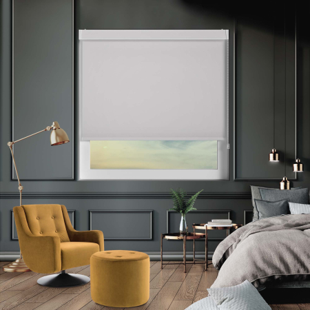 Bedtime Natural Grey Pelmet Roller Blinds