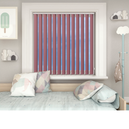 Bedtime Plum Replacement Vertical Blind Slats Open