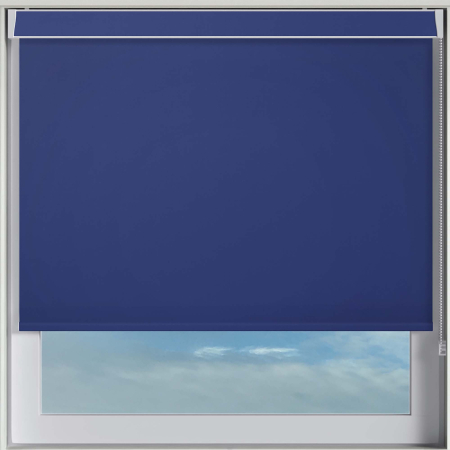 Bedtime Rich Blue Pelmet Roller Blinds Frame