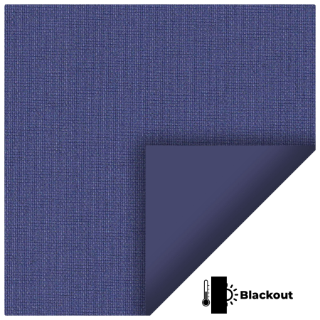 Bedtime Rich Blue Pelmet Roller Blinds Scan