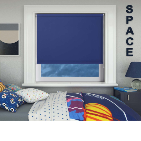 Bedtime Rich Blue Roller Blinds