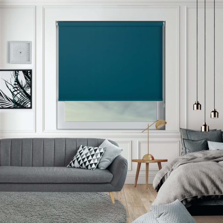 Bedtime Rich Teal Roller Blinds