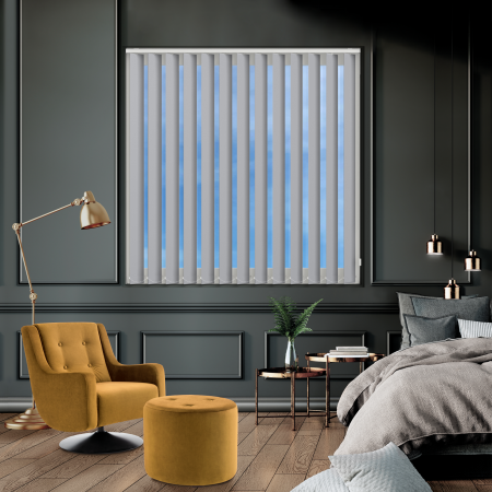 Bedtime Stratus Grey Replacement Vertical Blind Slats Open