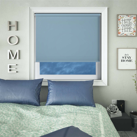 Bedtime Wedgewood Blue Cordless Roller Blinds