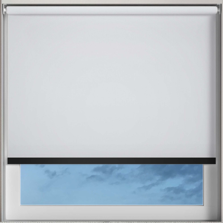 Bedtime White Black Bottom Bar Cordless Roller Blinds Frame