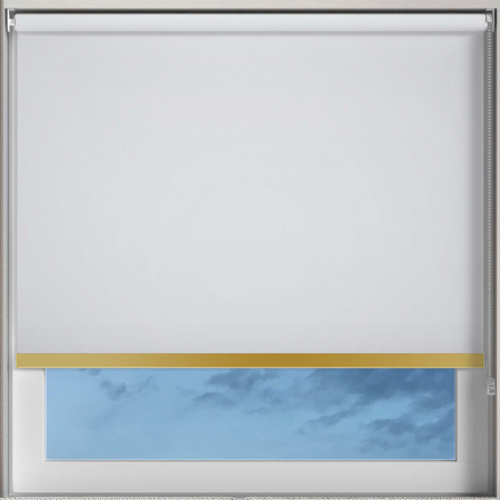 Bedtime White Gold Bottom Bar Roller Blinds Frame