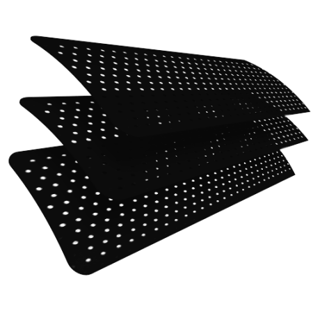 Black Perforated Venetian Blinds Scan