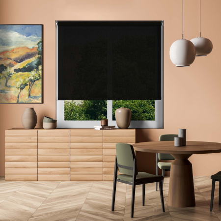 Black Sun Screen Cordless Roller Blinds
