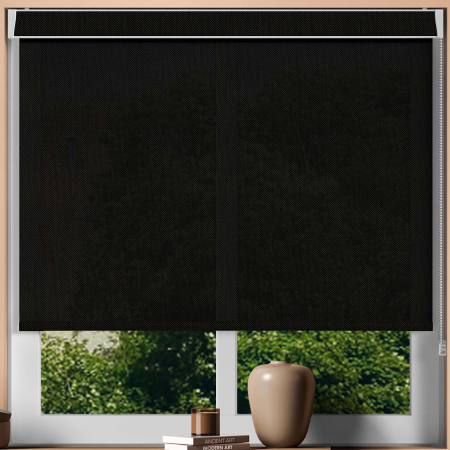 Black Sun Screen Pelmet Roller Blinds Frame
