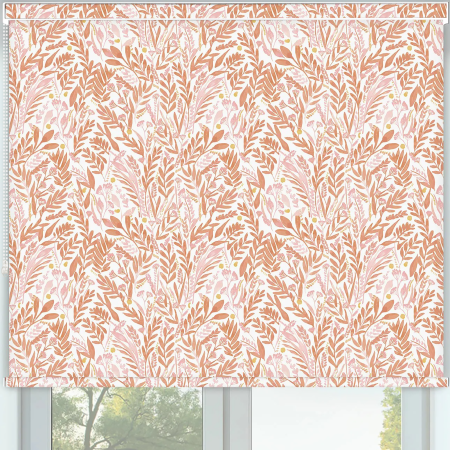 Blossom Terracotta Blush Pelmet Roller Blinds Frame
