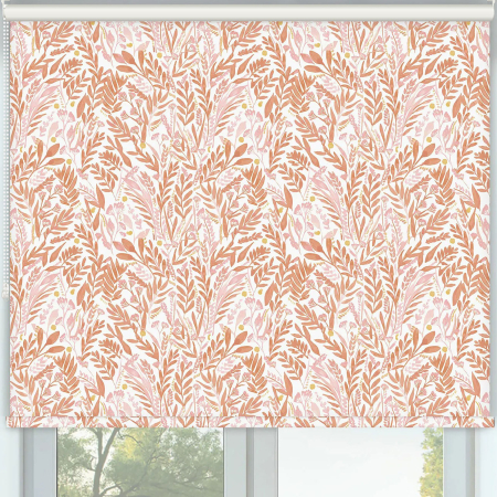 Blossom Terracotta Blush Roller Blinds Frame