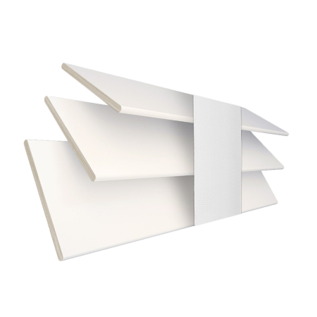 Bright White with Tape Wood Venetian Blinds 3 Slats