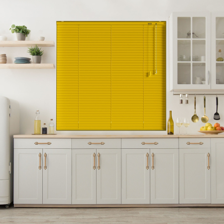 Bright Yellow Venetian Blinds